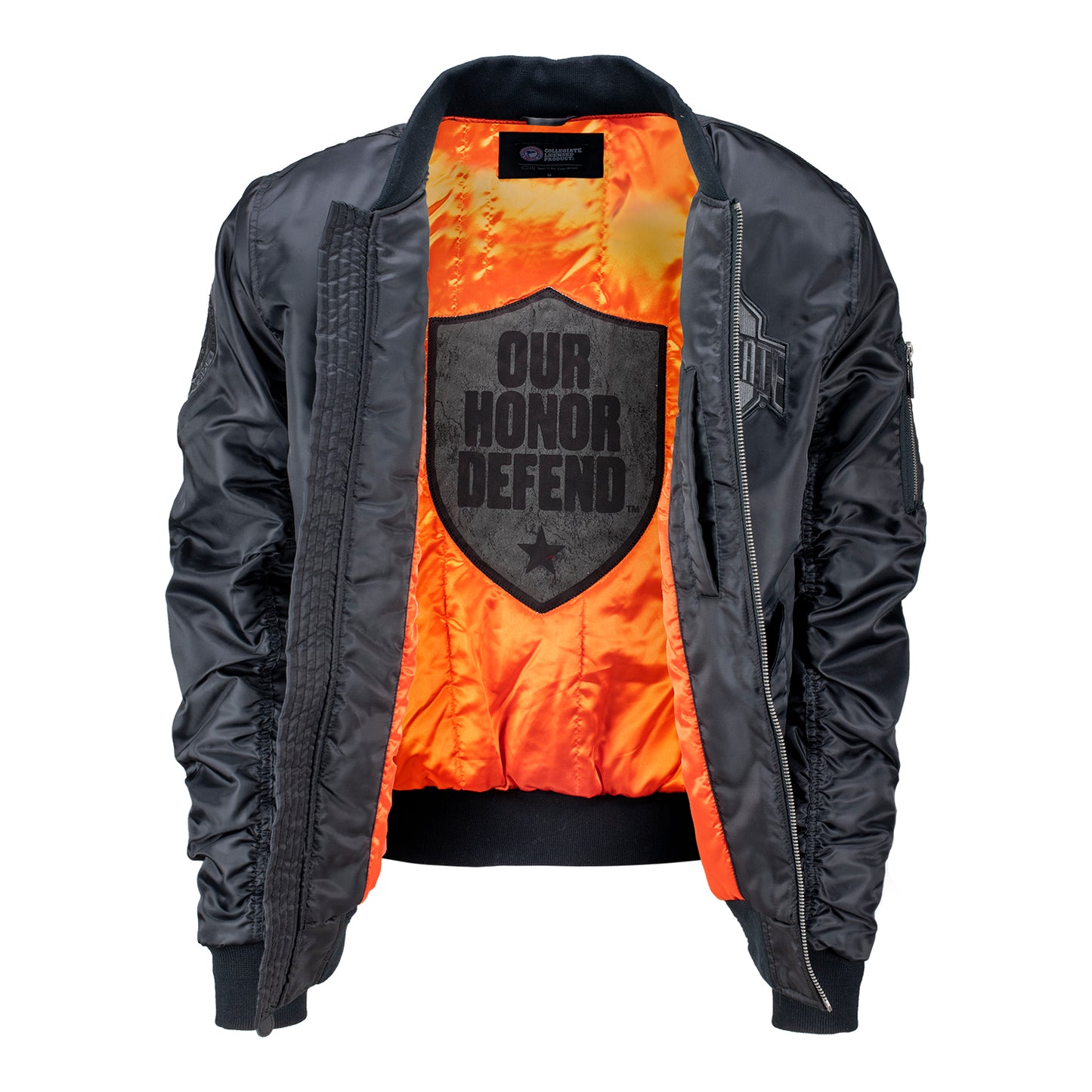 Ohio State Buckeyes G III Our Honor Defend Aviator Full Zip Jacket - Alternate Front View