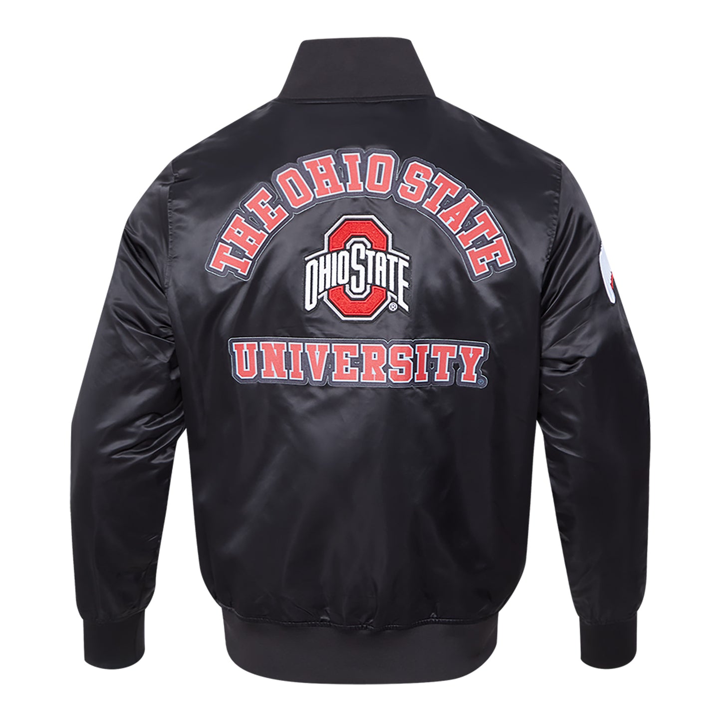 Ohio State Buckeyes Prostandard Classic Satin Jacket In Black - Back View