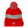 Ohio State Buckeyes Nike Sideline Beanie Pom Knit Hat - In Scarlet - Front View