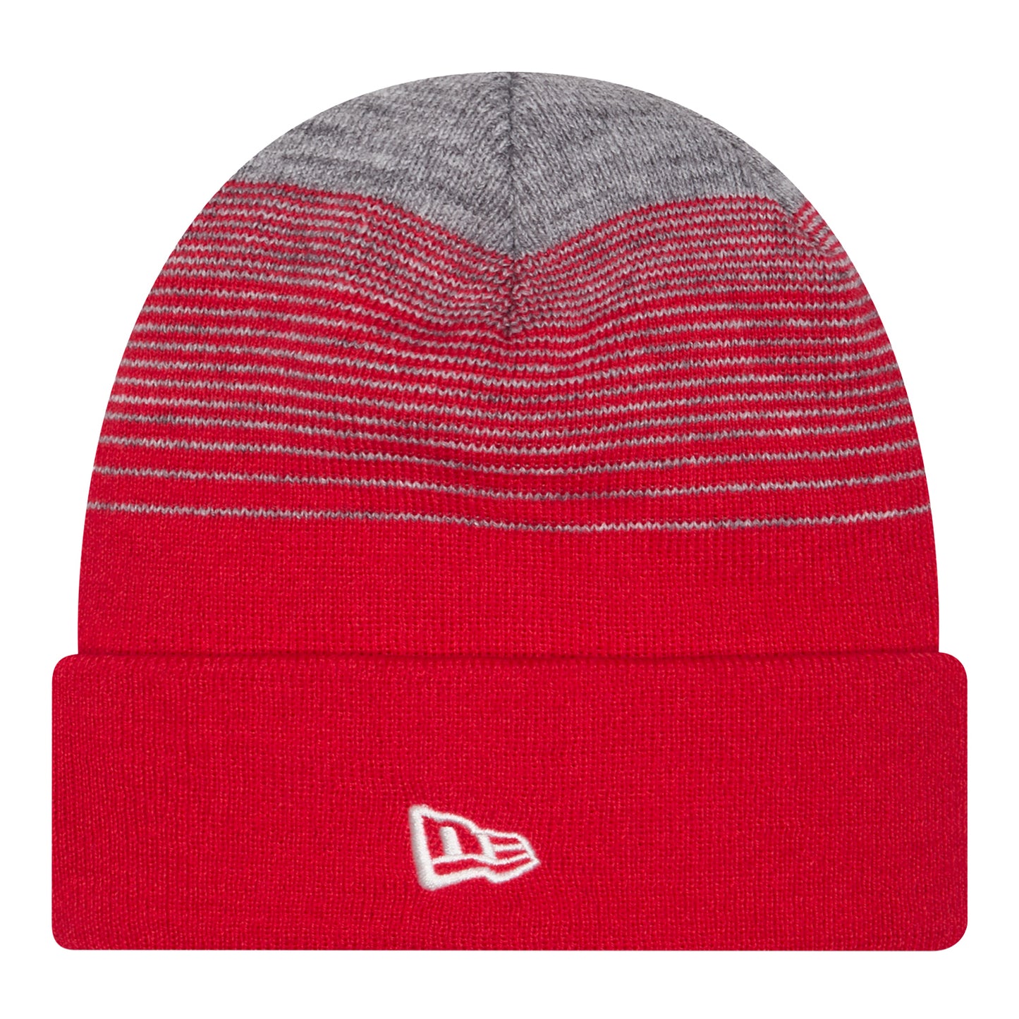 Ohio State Buckeyes New Era Gradient Buckeye Leaf Knit Beanie In Scarlet - Side View