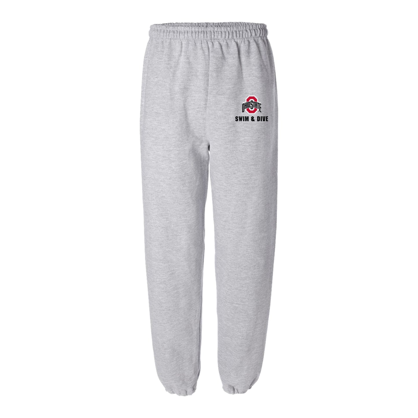 Ohio State Buckeyes Swim & Dive Sweatpants In Grey - Front View