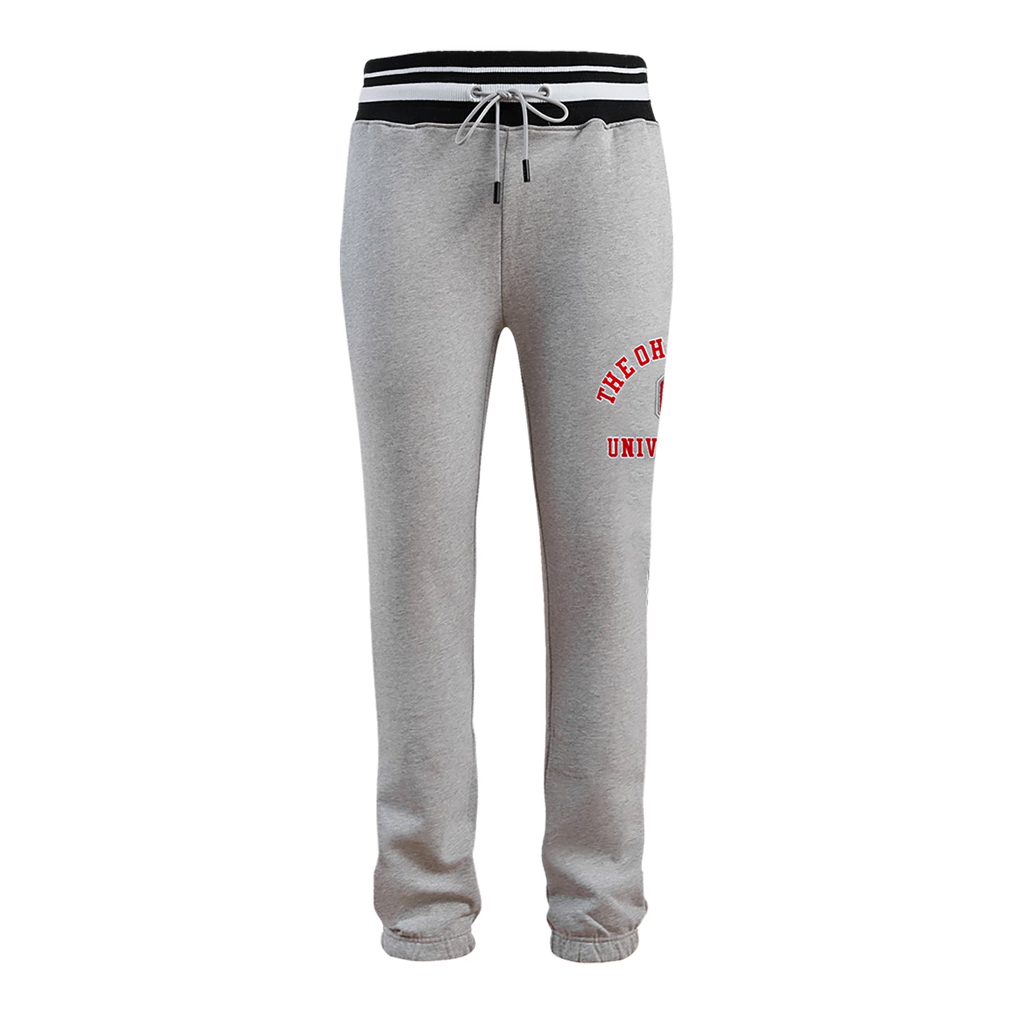 Ohio State Buckeyes Prostandard Stacked Logo Sweatpants In Grey - Front View 2