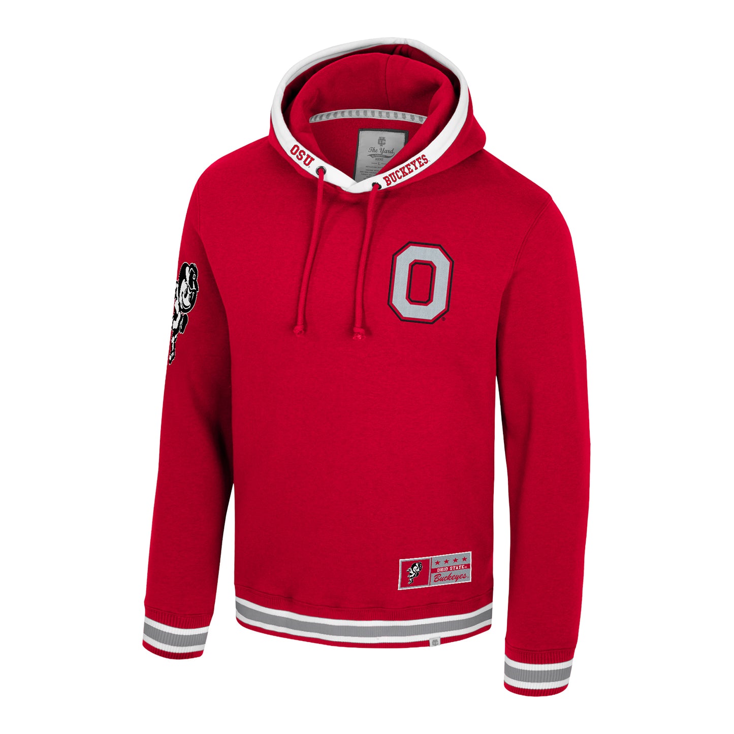 Ohio State Buckeyes Colosseum Block O Grand Tour Hooded Sweatshirt In Scarlet - Front View