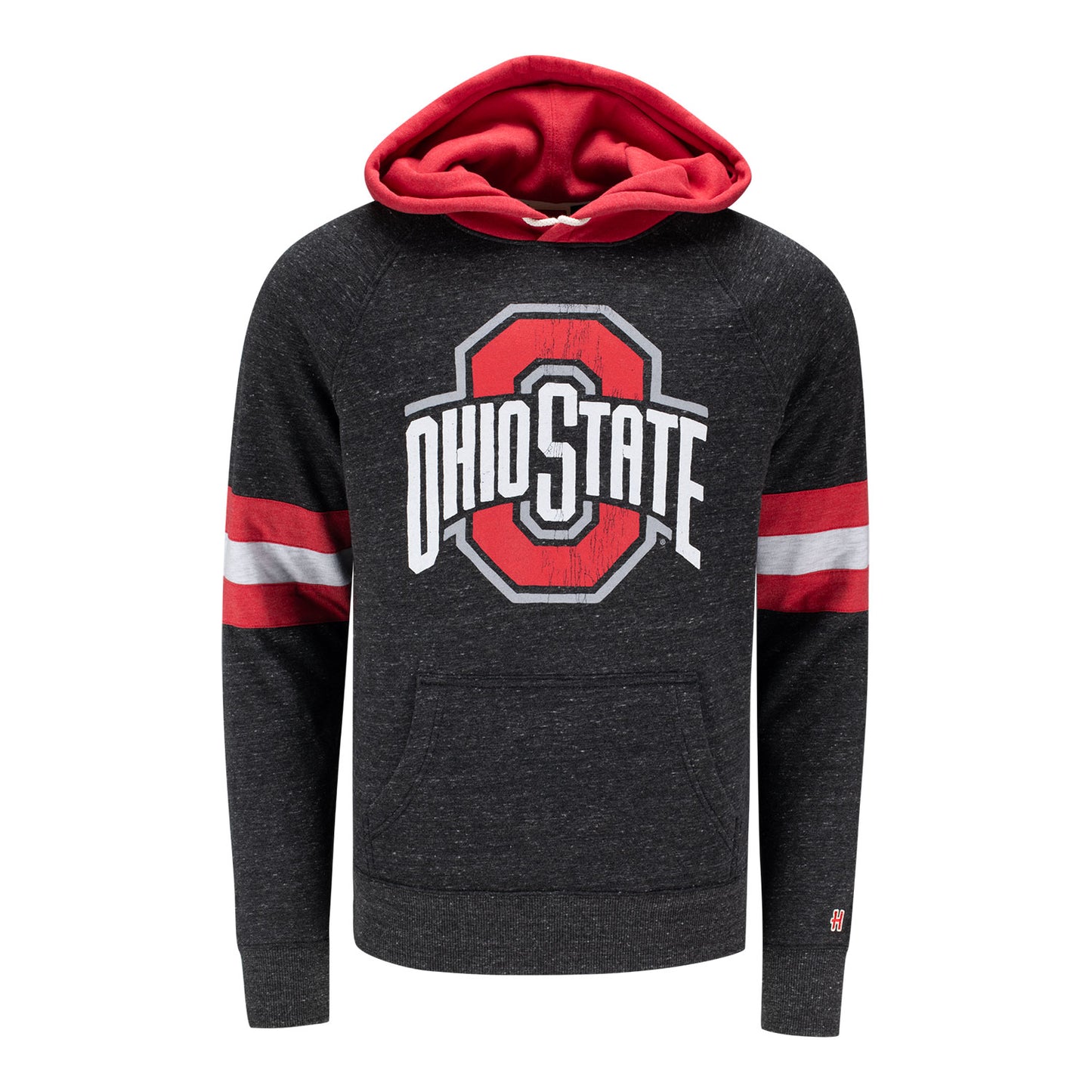 Ohio State Buckeyes Homage Primary Logo Sweatshirt In Black - Front View