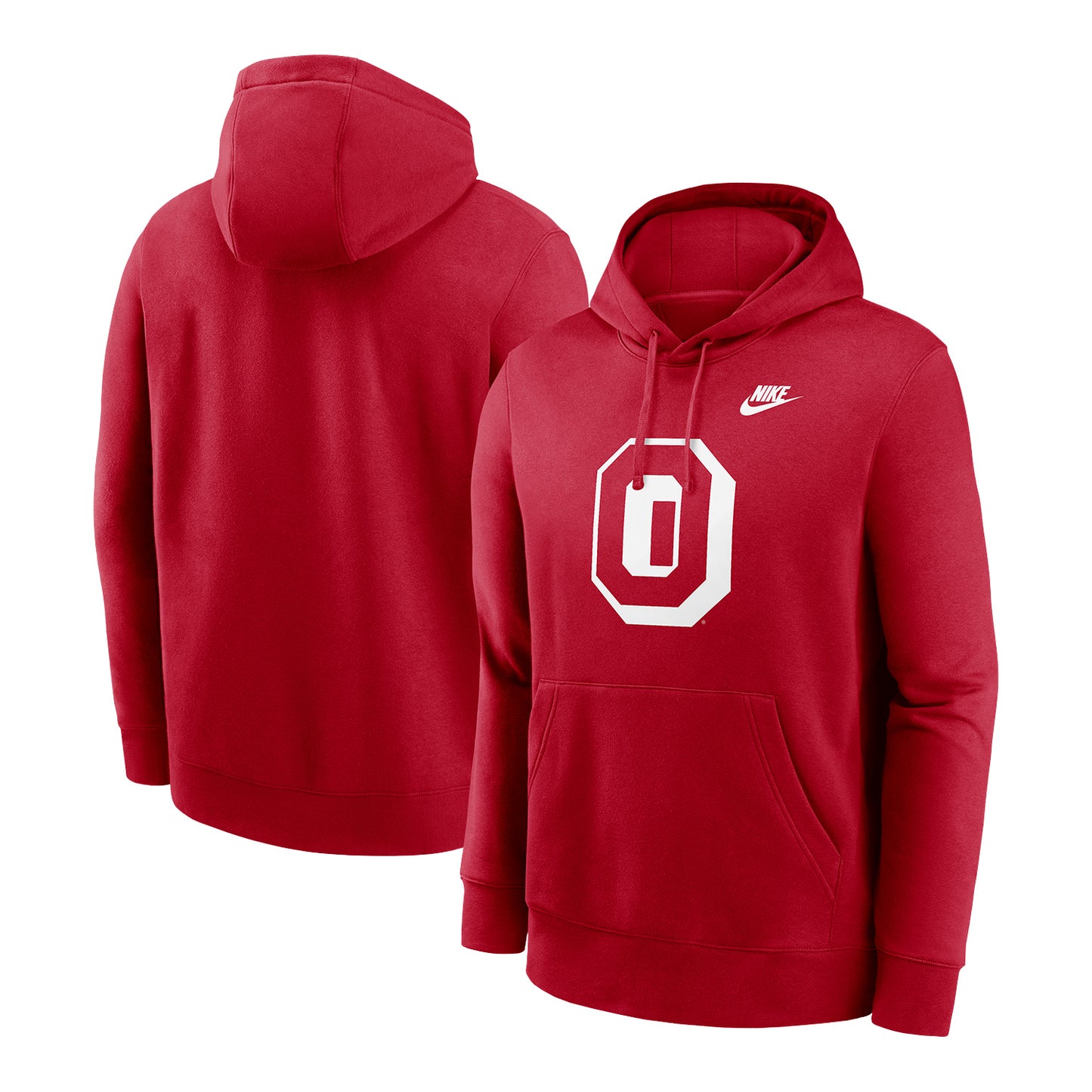 Ohio State Buckeyes Nike Woody O Fleece Hoodie - Front and Back View