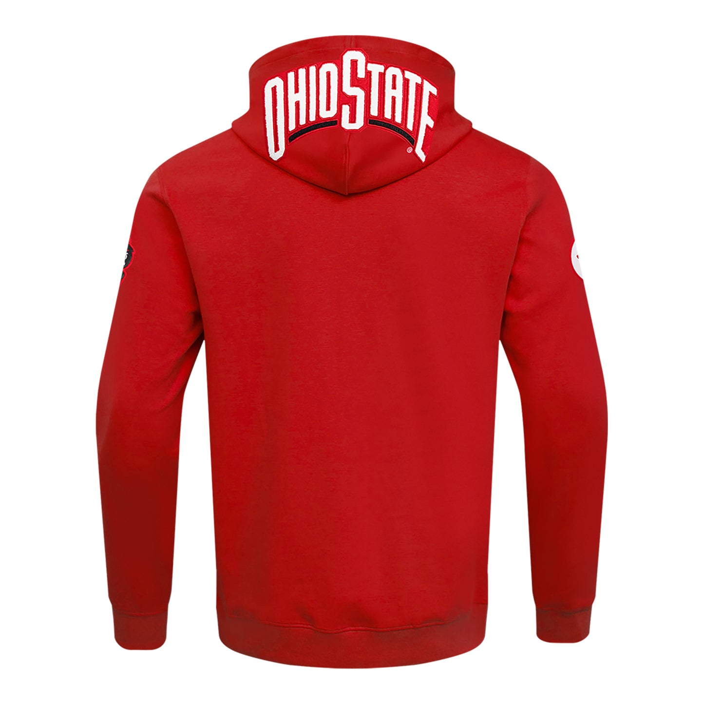 Ohio State Buckeyes Classic Athletic Logo Full Zip Sweatshirt In Red - Back View