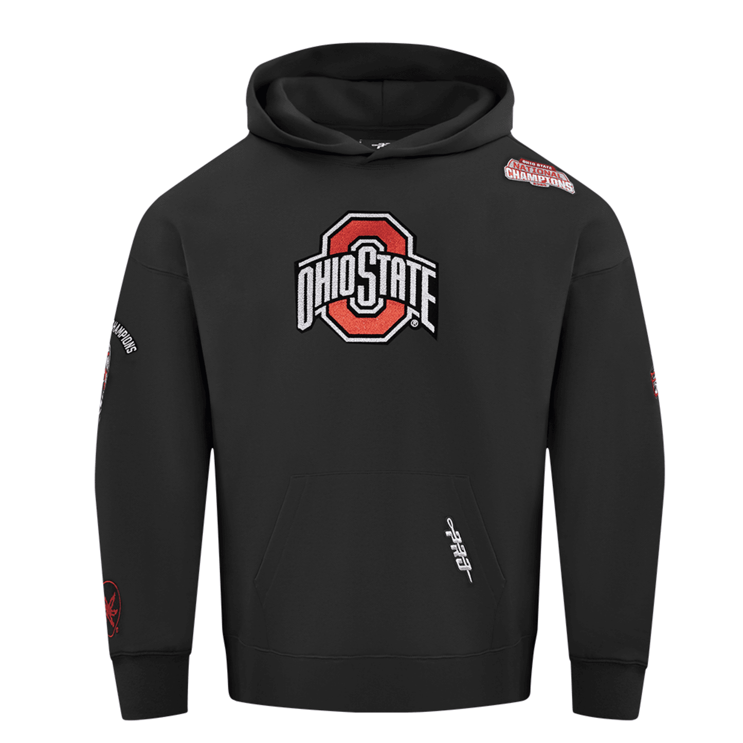 Ohio State Buckeyes ProStandard 24 National Champs Sweatshirt In Black - Front View