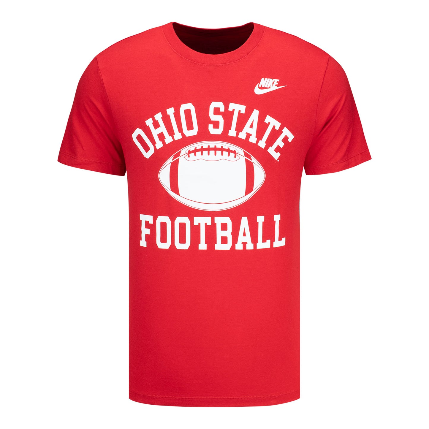 Ohio State Buckeyes Nike Football Logo Scarlet Short Sleeve T-Shirt - Front View