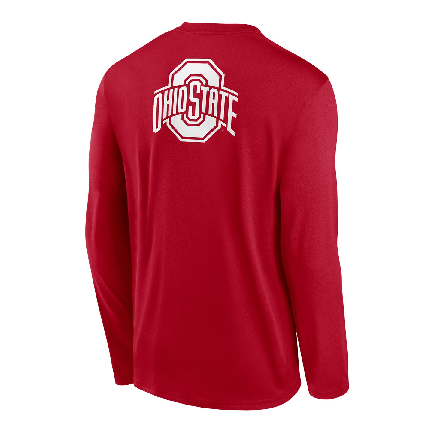 Ohio State Buckeyes Nike Legends 2 Hit Long Sleeve T-Shirt In Red - Back View