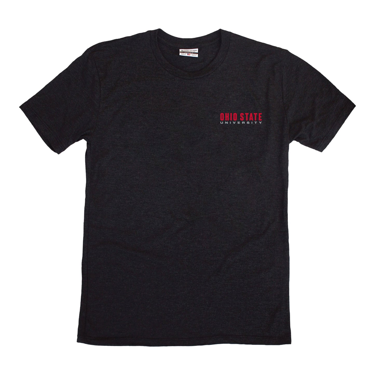 Ohio State Buckeyes Where I'm From Campus T-Shirt In Black - Front View