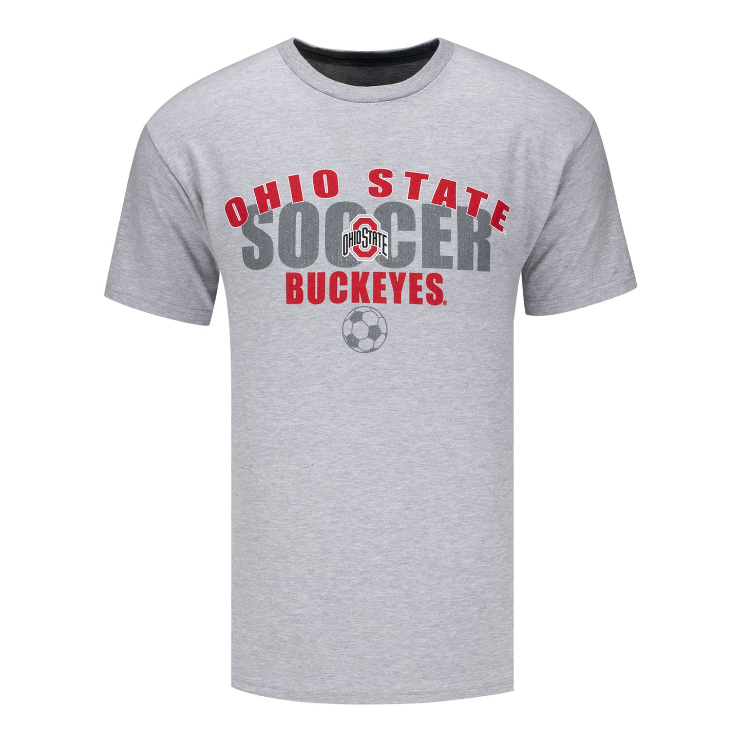 Ohio State Buckeyes Scarlett & Gray Strikers Soccer T-Shirt - Front View