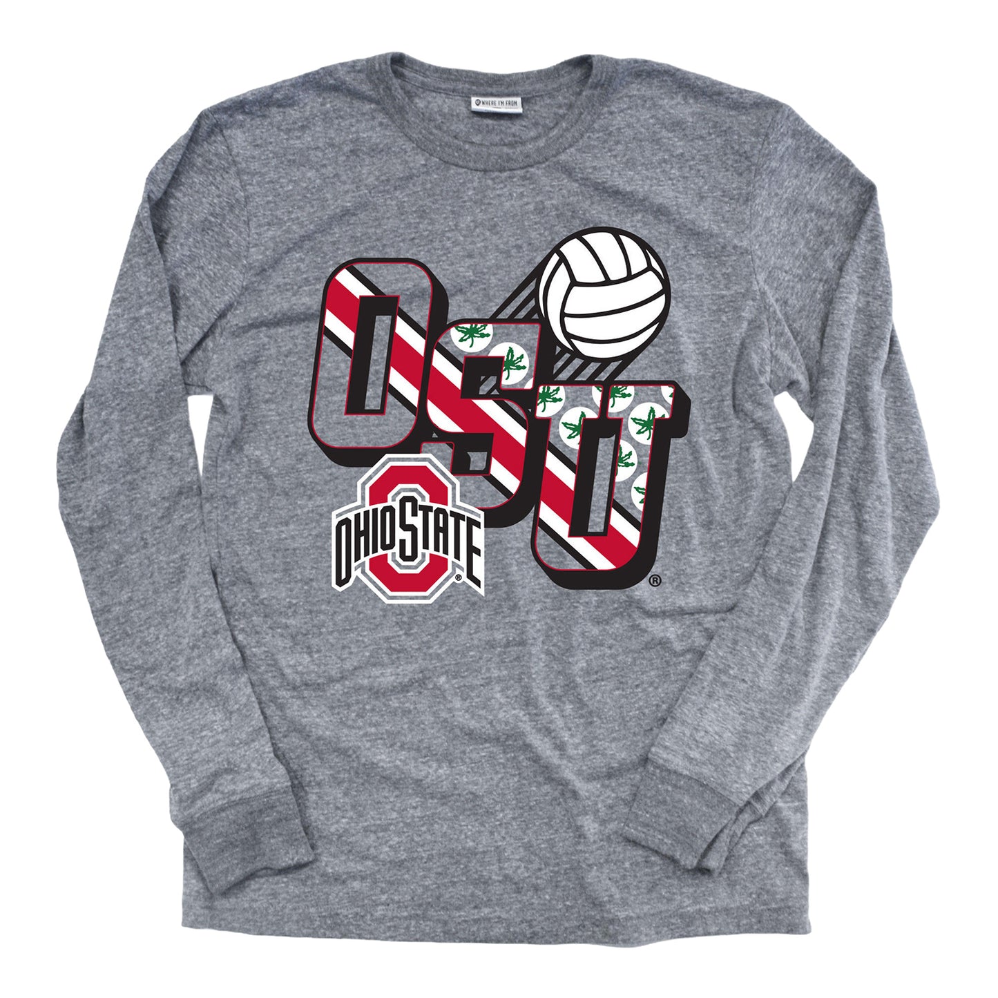 Ohio State Buckeyes Volleyball Long Sleeve Tee - Front