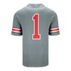 Ohio State Buckeyes Nike #1 Dark Steel Alternate Jersey - In Gray - Back View