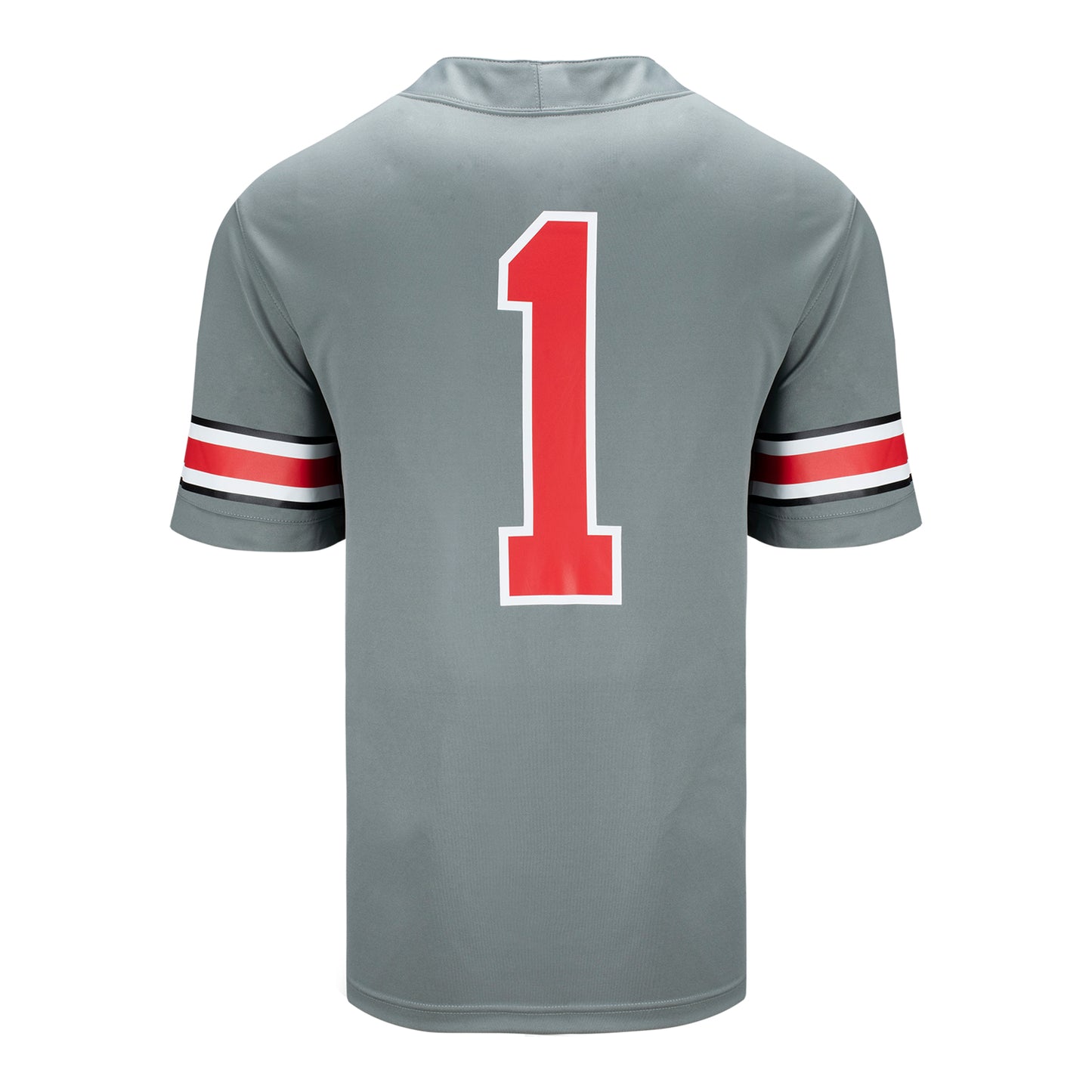 Ohio State Buckeyes Youth Nike #1 Dark Steel Alternate Jersey - In Gray - Back View