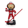 Ohio State Buckeyes Brutus Ice Hockey Bobblehead - In Brown - Front View