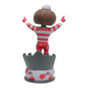Ohio State Buckeyes Brutus Soccer Bobblehead - In Brown - Back View