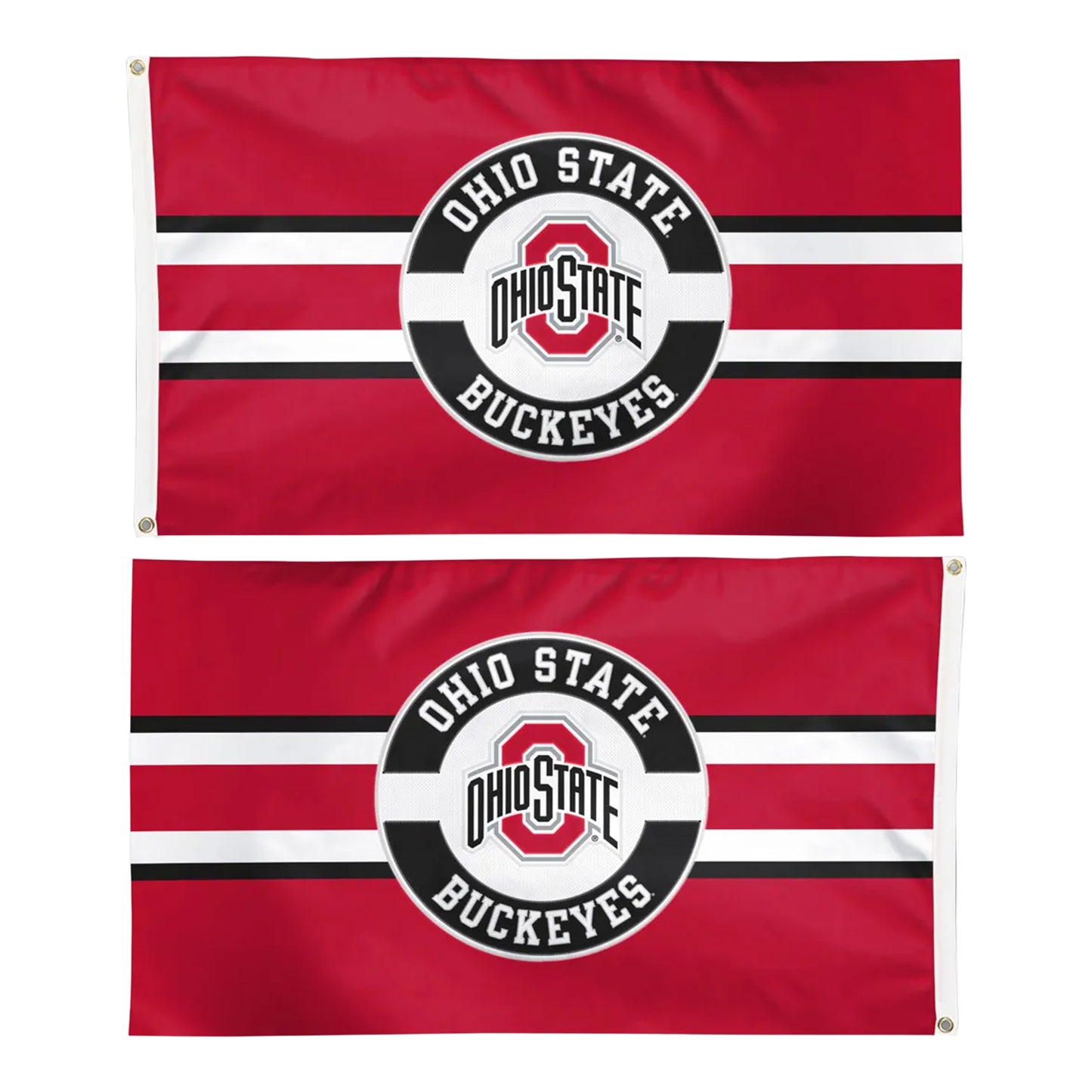 Ohio State Buckeyes Wincraft 3'x5' Applique Flag In Red - Front View