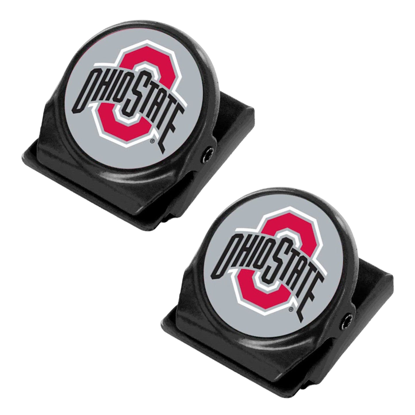 Ohio State Buckeyes Memo Clip Magnet In Silver - Front View