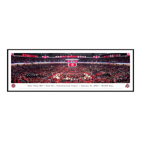 Ohio State Buckeyes Women's Basketball Standard Framed Panoramic Picture - Front View