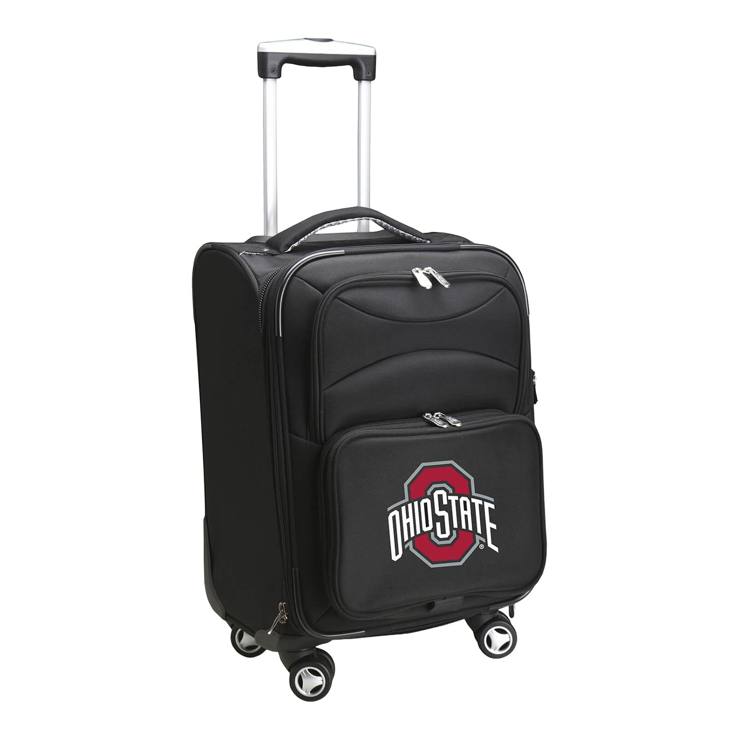 Ohio State Buckeyes Wheeled Carry On Luggage In Black - Front View