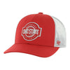 Youth Ohio State Buckeyes Scramble Trucker Scarlet Adjustable Hat - In Scarlet - Angled Left View