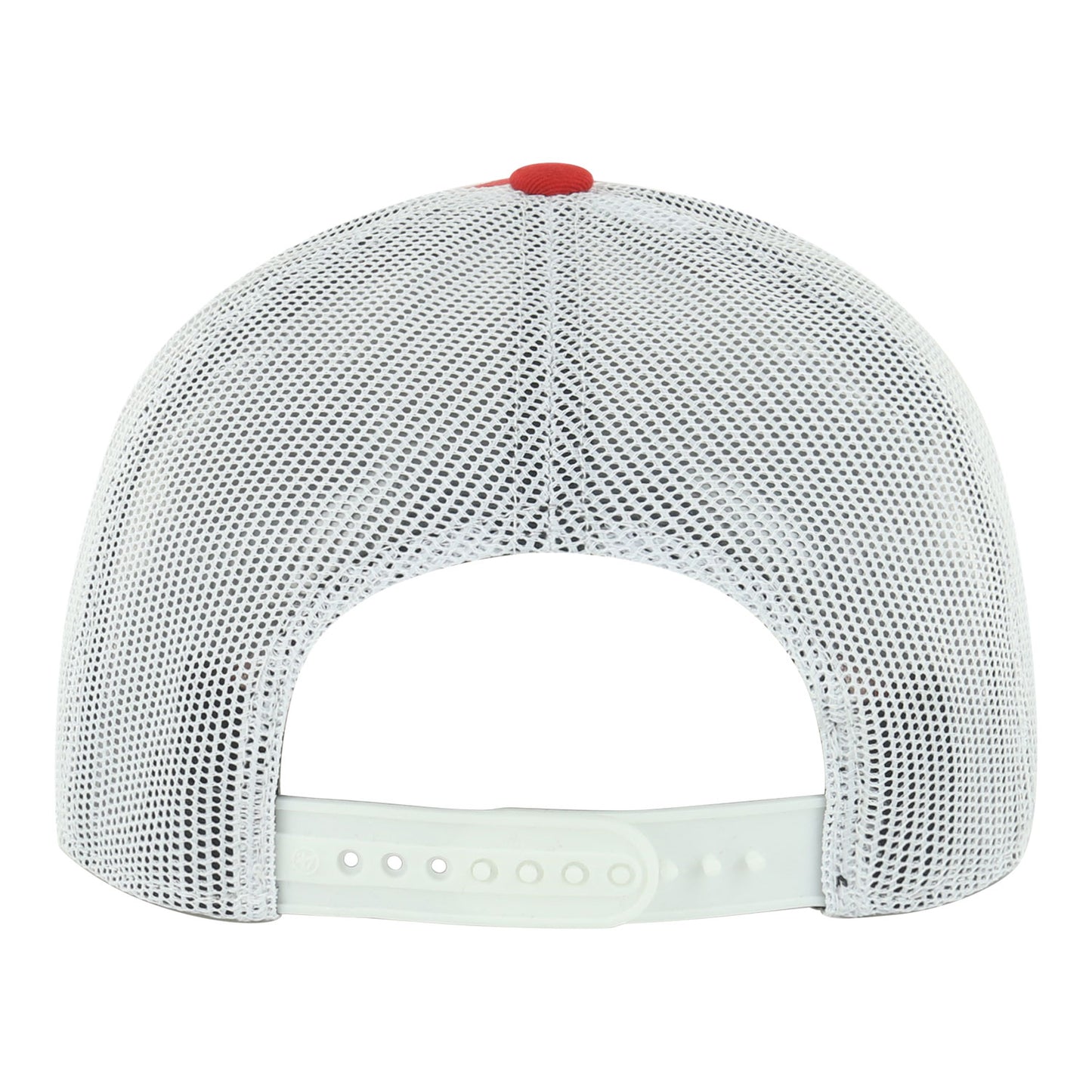 Youth Ohio State Buckeyes Scramble Trucker Scarlet Adjustable Hat - In Scarlet - Back View