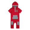 Infant Ohio State Buckeyes Keyboard Scarlet and Gray Romper - In Scarlet - Front View