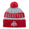 Youth Ohio State Buckeyes Redzone Jacquard Scarlet Knit Hat - Front View