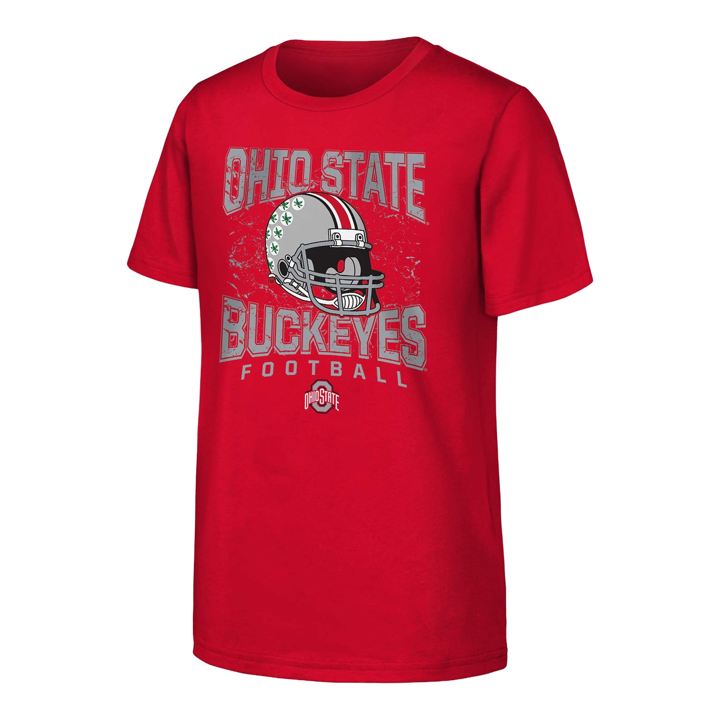 Youth Ohio State Buckeyes Outerstuff Football T-Shirt In Red - Front View
