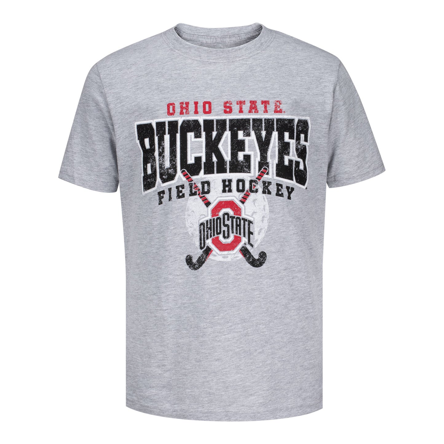 Youth Ohio State Buckeyes Field Hockey Garb Gray T-Shirt - Front View
