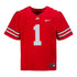 Kids Ohio State Buckeyes Nike Football Game #1 Replica Jersey - In Scarlet - Front View