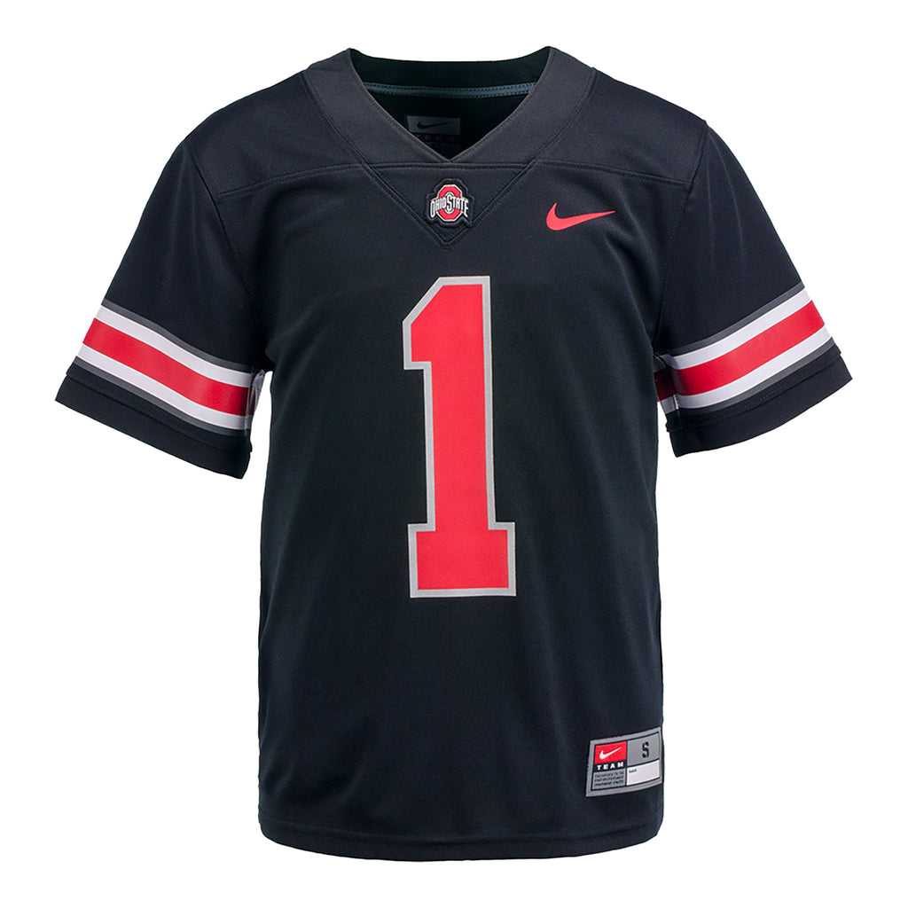 Youth Nike #1 White Ohio State Buckeyes Team Replica Football Jersey