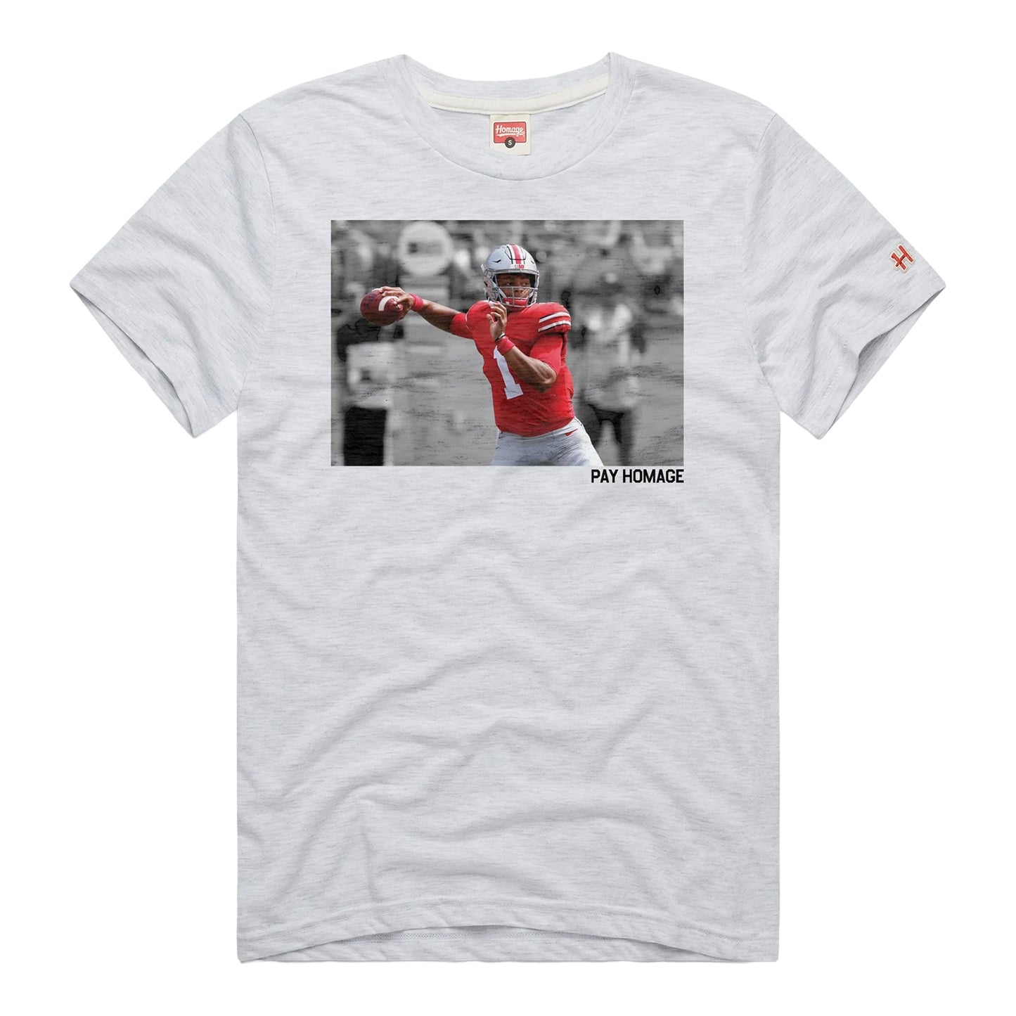 Justin Fields Pay Homage T-Shirt - Front