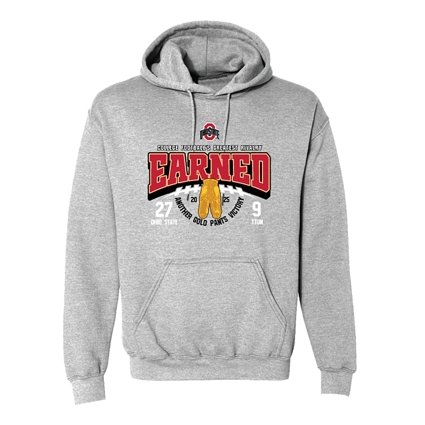 Ohio State Buckeyes 2025 Gold Pants Earned Hoodie