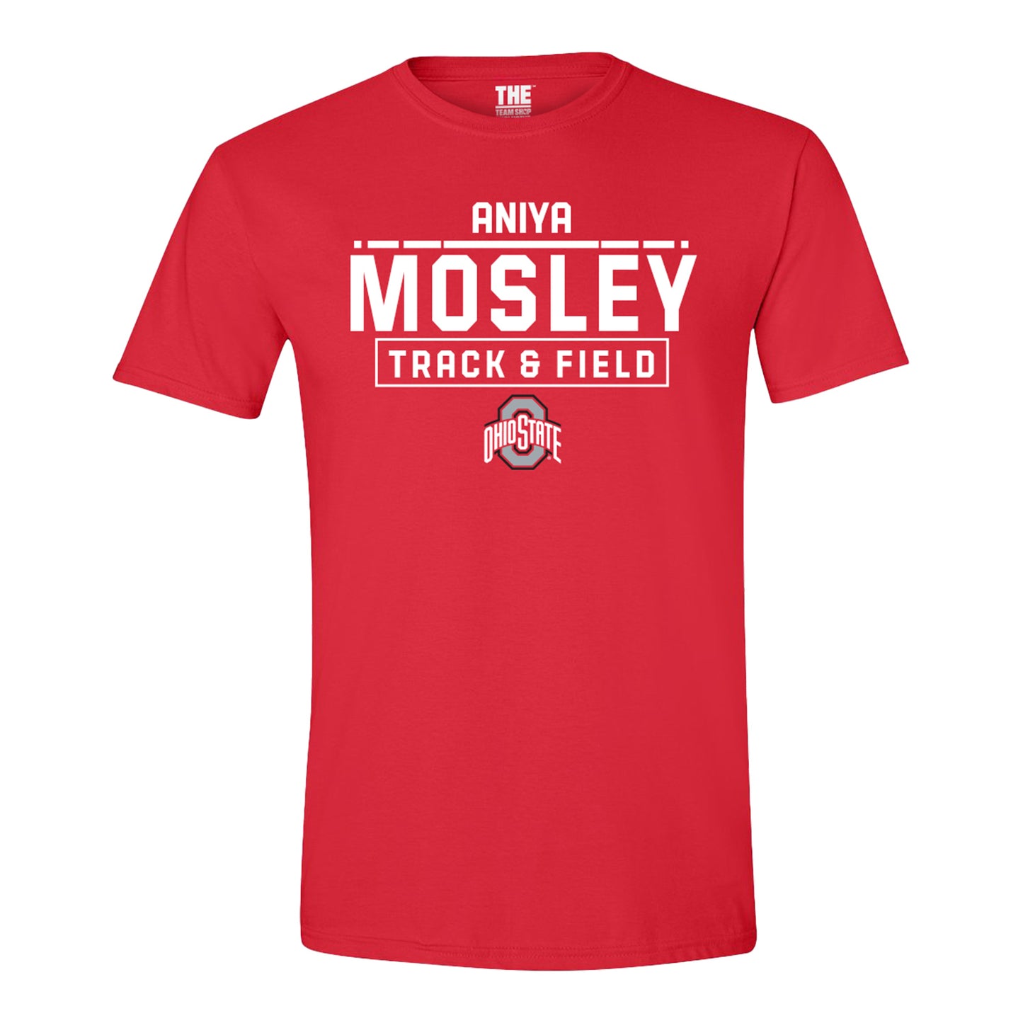 Ohio State Buckeyes Women's Track and Field Student Athlete Aniya Mosley In Scarlet - Front View