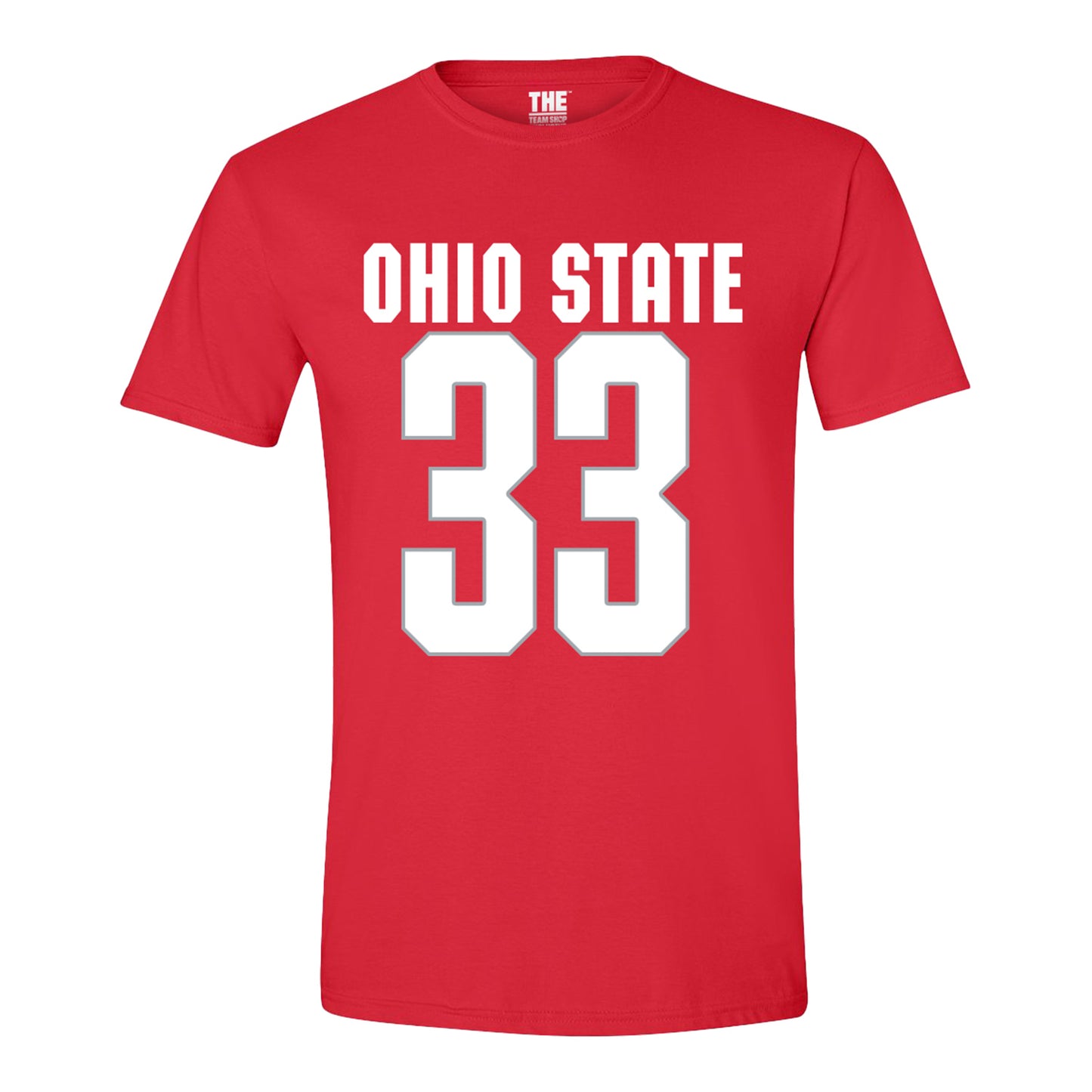 Ohio State Buckeyes Men's Lacrosse Student Athlete #33 Coleman Kraske T-Shirt - Front View