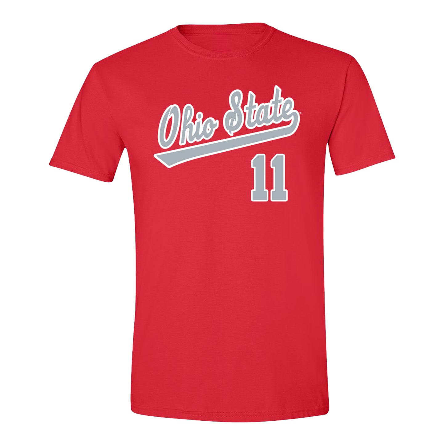 Ohio State Buckeyes Baseball Student Athlete T-Shirt #11 Miles Vandenheuvel - front view