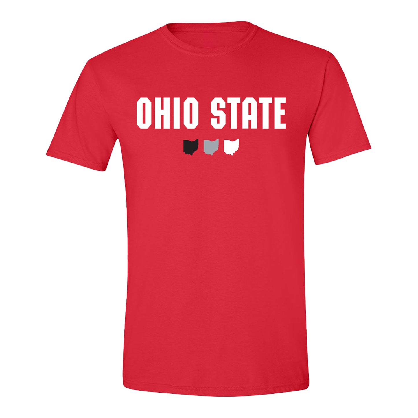 Ohio State Buckeyes Men's Gymnastics Student Athlete #21 David Ramirez T-Shirt In Scarlet - Front View