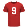 Ohio State Buckeyes Jayden Ballard #9 Student Athlete Football T-Shirt - In Scarlet - Front View