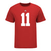 Ohio State Buckeyes C.J. Hicks #11 Student Athlete Football T-Shirt - In Scarlet - Front View