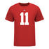 Ohio State Buckeyes Brandon Inniss #11 Student Athlete Football T-Shirt - In Scarlet - Front View