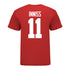 Ohio State Buckeyes Brandon Inniss #11 Student Athlete Football T-Shirt - In Scarlet - Back View
