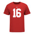 Ohio State Buckeyes Mason Maggs #16 Student Athlete Football T-Shirt - In Scarlet - Front View
