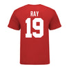 Ohio State Buckeyes Chad Ray #19 Student Athlete Football T-Shirt - In Scarlet - Back View