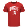 Ohio State Buckeyes Women's Basketball Student Athlete #14 Taiyer Parks T-Shirt - Front View