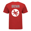 Ohio State Buckeyes Gavin Brown Student Athlete Wrestling T-Shirt In Scarlet - Back View