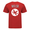 Ohio State Buckeyes Rocco Welsh Student Athlete Wrestling T-Shirt In Scarlet - Back View