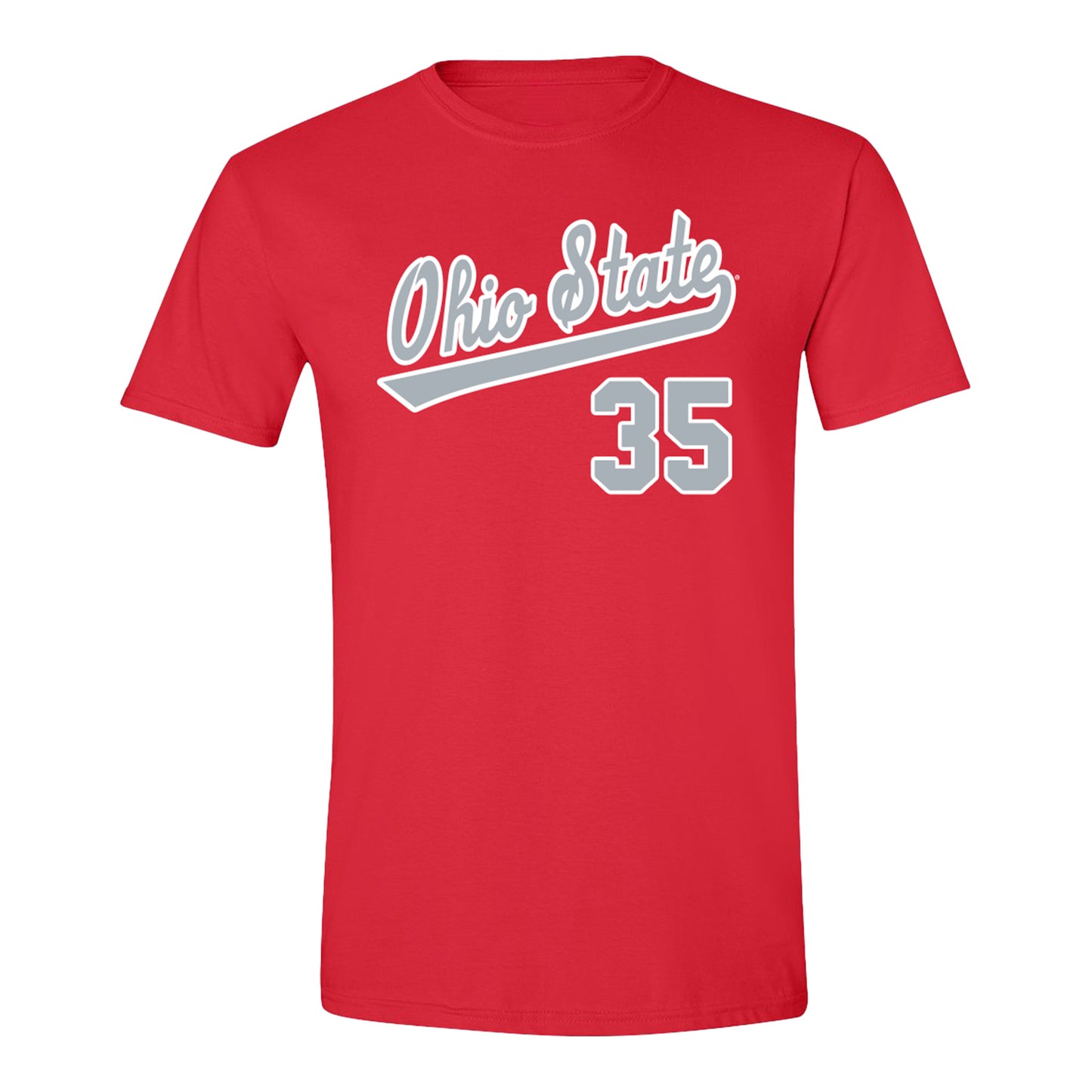 Ohio State Buckeyes Baseball Student Athlete T-Shirt #35 Lincoln McVicker - front View