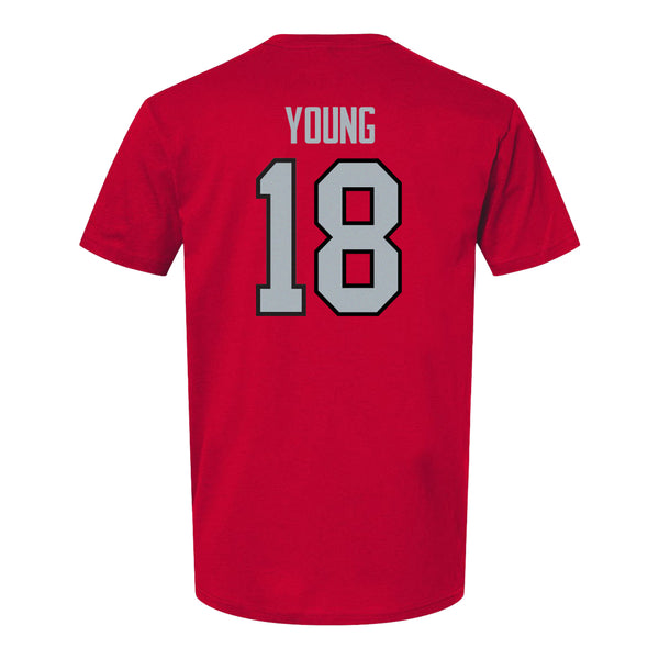 Ohio State Buckeyes Men's Volleyball Student Athlete T-Shirt #18 Cole Young - Back View