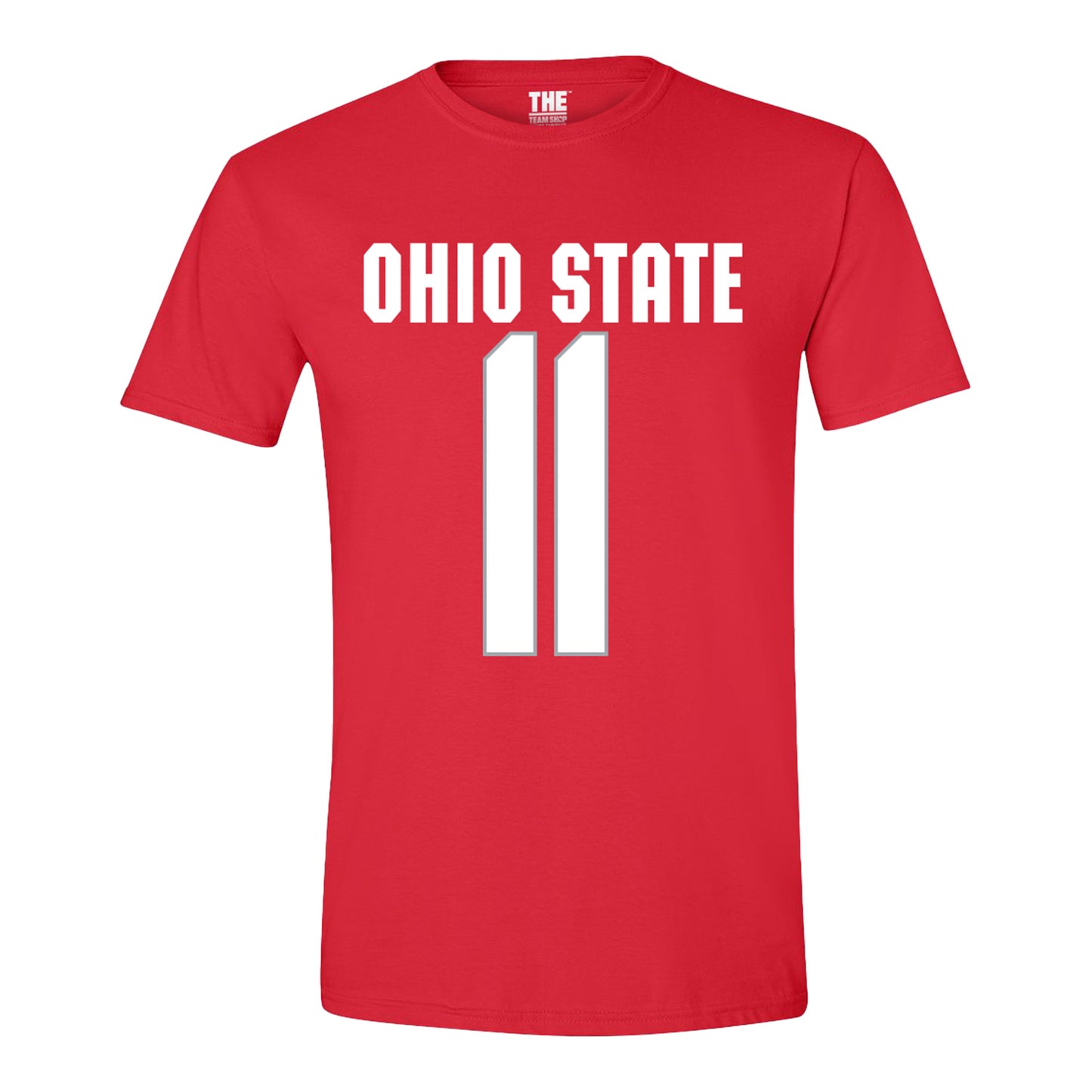 Ohio State Buckeyes #11 Sean Magtoto Student Athlete Men's Lacrosse T-Shirt - Front View